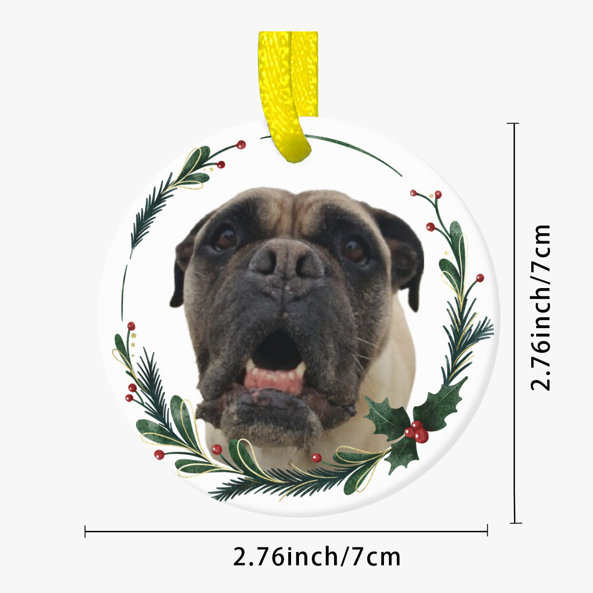 Personalisierter Anhänger für den Weihnachtsbaum - doppelseitig bedruckt