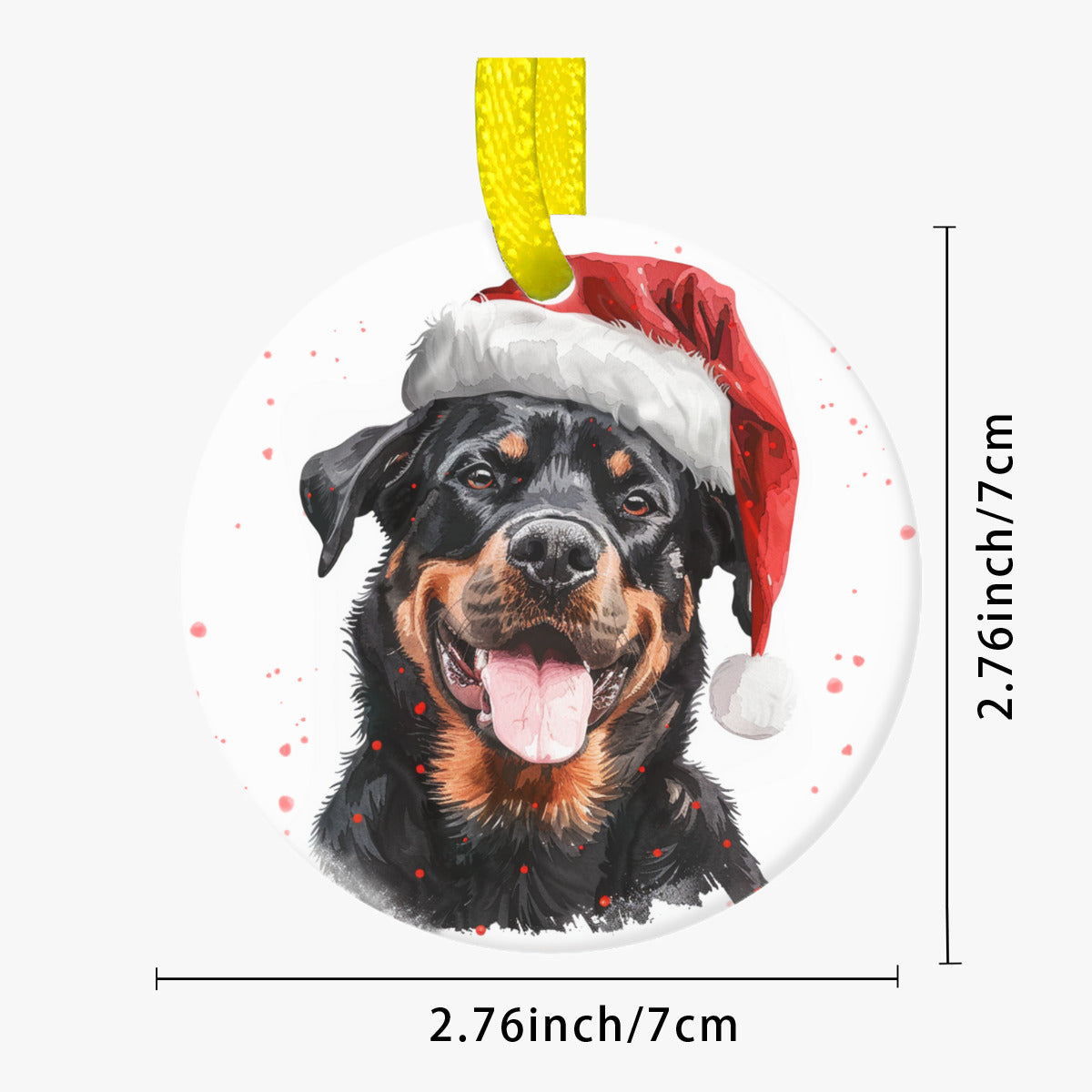 Weihnachtsbaum-Ornament aus Keramik - Rottweiler