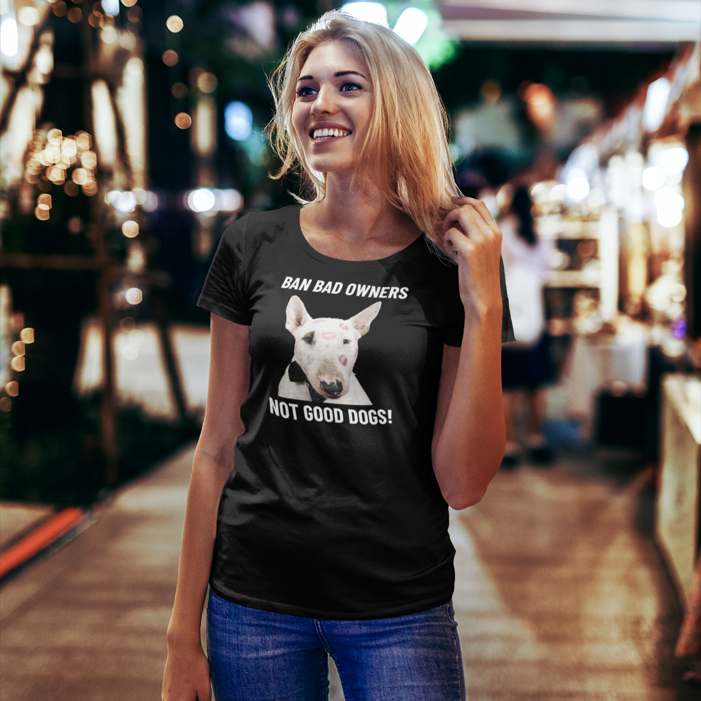 Ban Bad Owners - not good dogs! - personalisiertes T-Shirt mit deinem Hund