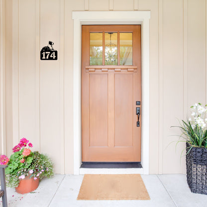 Individuelle Hausnummer mit American Stafford